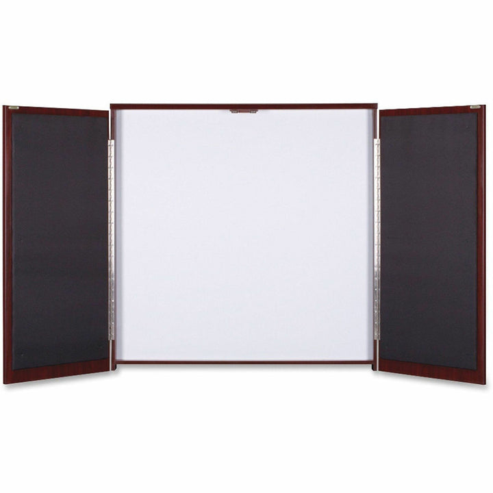 Image of Lorell 69865 Dry-erase Whiteboard Presentation Cabinet, Hinged Door, 47.3" H x 47.3" W x 4.8" Depth, 1 Each