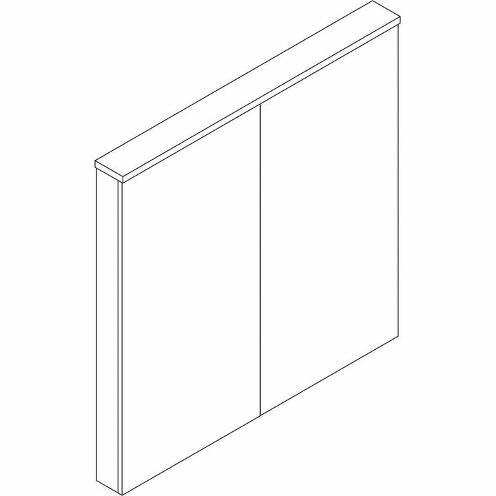 Image of Lorell 69865 Dry-erase Whiteboard Presentation Cabinet, Hinged Door, 47.3" H x 47.3" W x 4.8" Depth, 1 Each