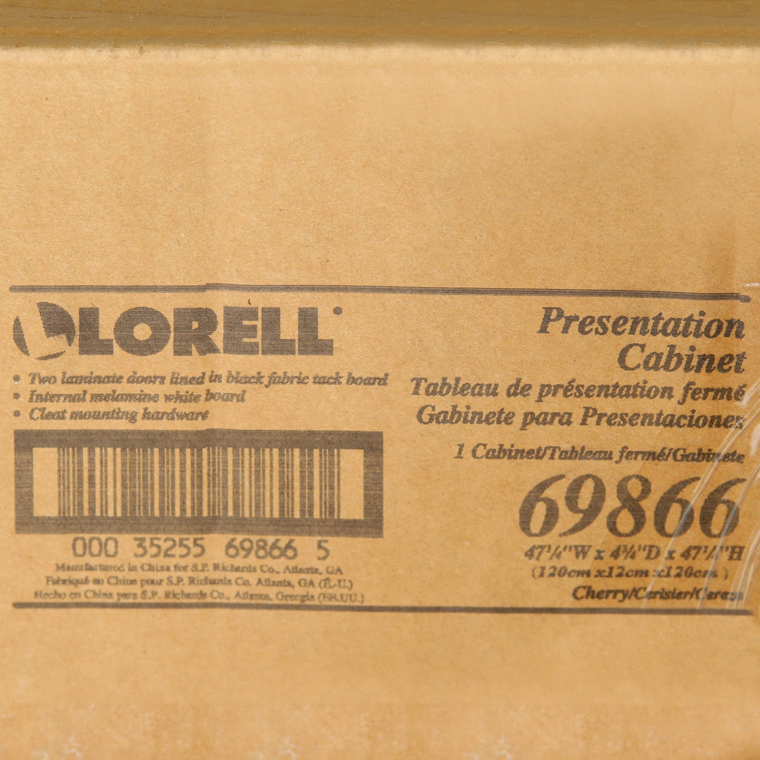 Image of Lorell Presentation Cabinet, 47-1/4"x4-3/4"x47-1/4", Cherry