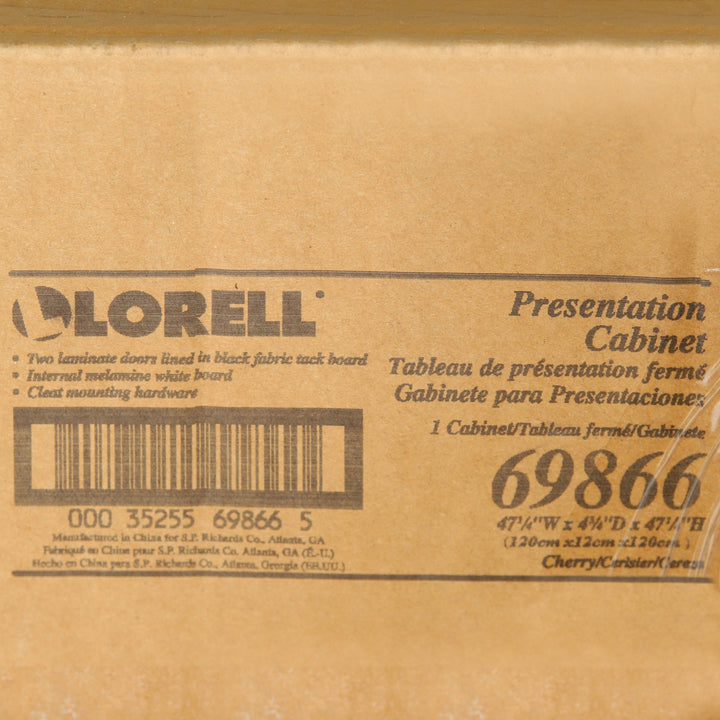 Image of Lorell Presentation Cabinet, 47-1/4"x4-3/4"x47-1/4", Cherry
