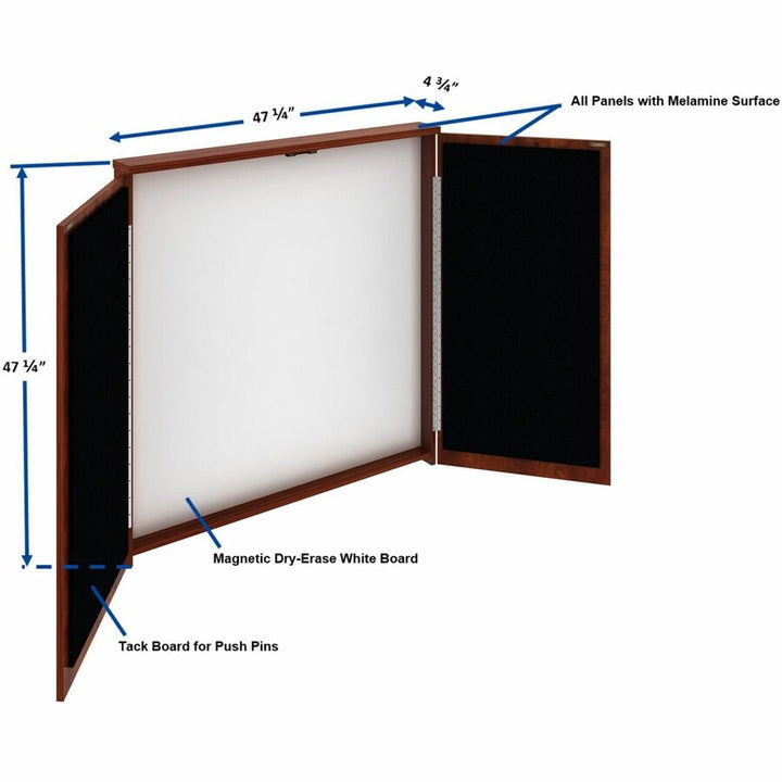 Image of Lorell Presentation Cabinet, 47-1/4"x4-3/4"x47-1/4", Cherry
