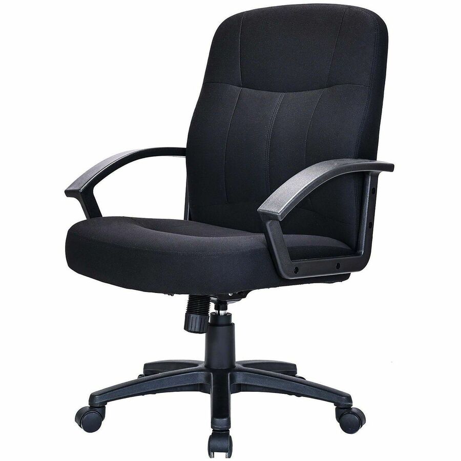 Image of Lorell Executive Mid-Back Chair, 26-1/4"x27-1/2"x38-1/2", BK