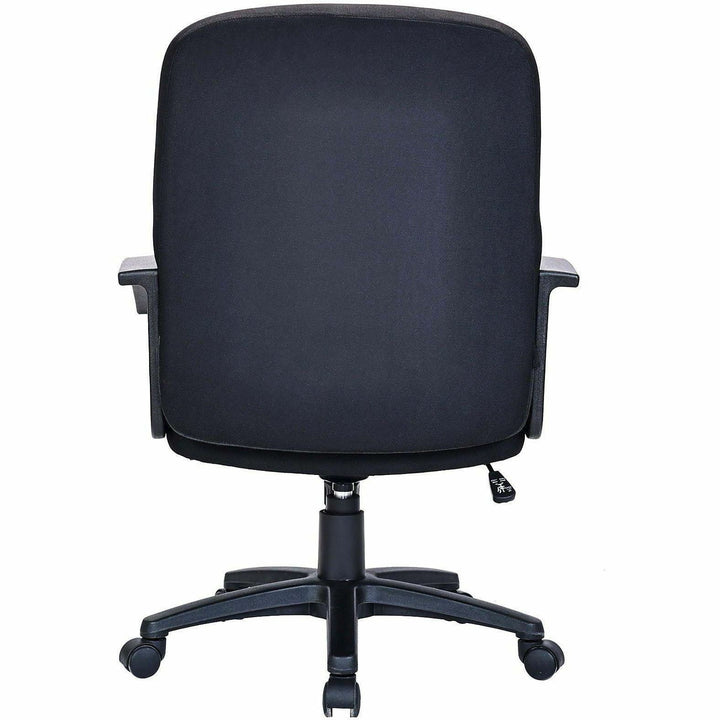 Image of Lorell Executive Mid-Back Chair, 26-1/4"x27-1/2"x38-1/2", BK