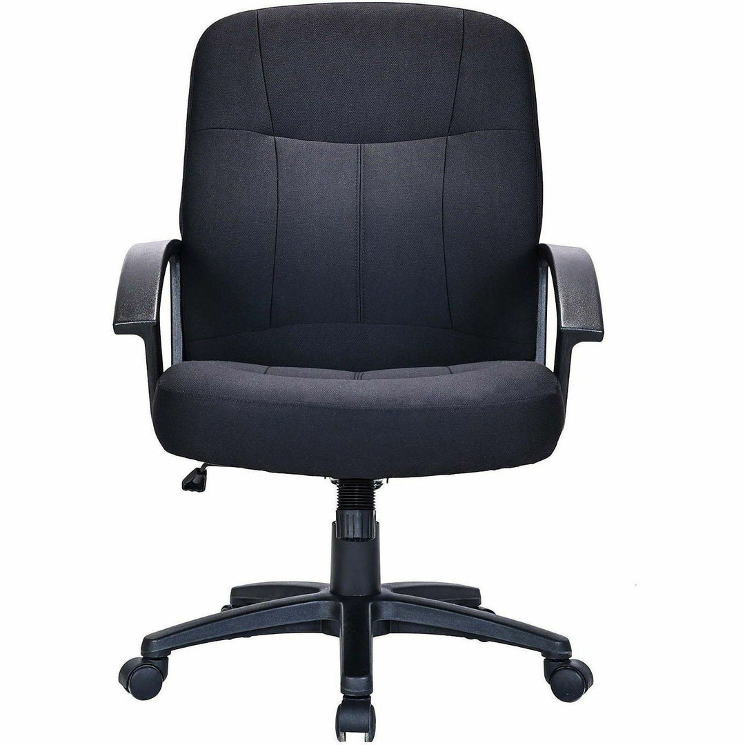 Image of Lorell Executive Mid-Back Chair, 26-1/4"x27-1/2"x38-1/2", BK