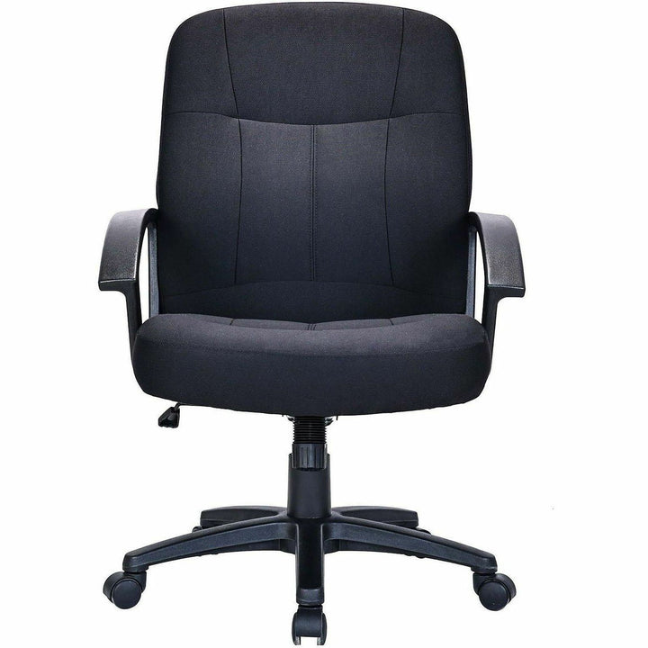 Image of Lorell Executive Mid-Back Chair, 26-1/4"x27-1/2"x38-1/2", BK