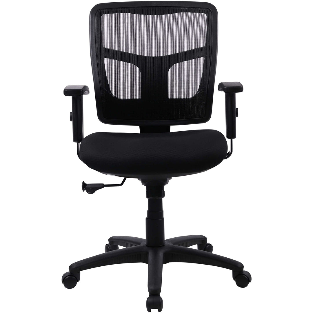 Image of Lorell Mid-Back Chair, 25-1/4"x23-1/2"x40-1/2", Black
