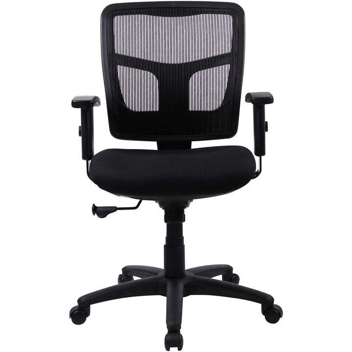 Image of Lorell Mid-Back Chair, 25-1/4"x23-1/2"x40-1/2", Black
