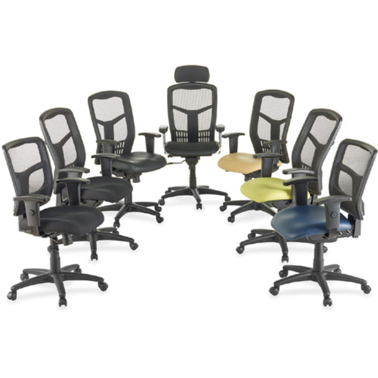Image of Lorell Mid-Back Chair, 25-1/4"x23-1/2"x40-1/2", Black