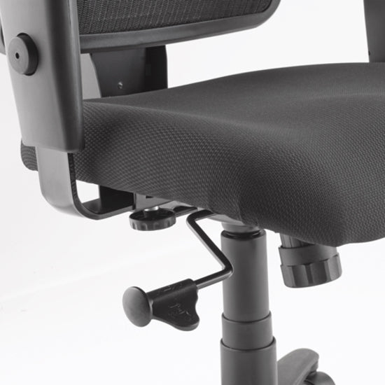 Image of Lorell Mid-Back Chair, 25-1/4"x23-1/2"x40-1/2", Black