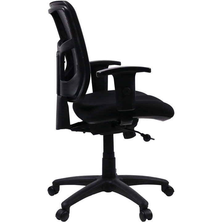 Image of Lorell Mid-Back Chair, 25-1/4"x23-1/2"x40-1/2", Black