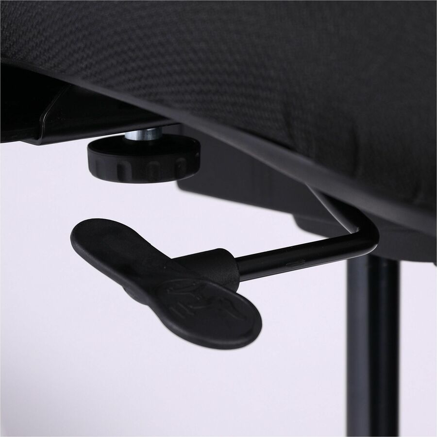 Image of Lorell Mid-Back Stool Chair, w/Mesh Back, 26"x23-5/8"x43"-53", BK