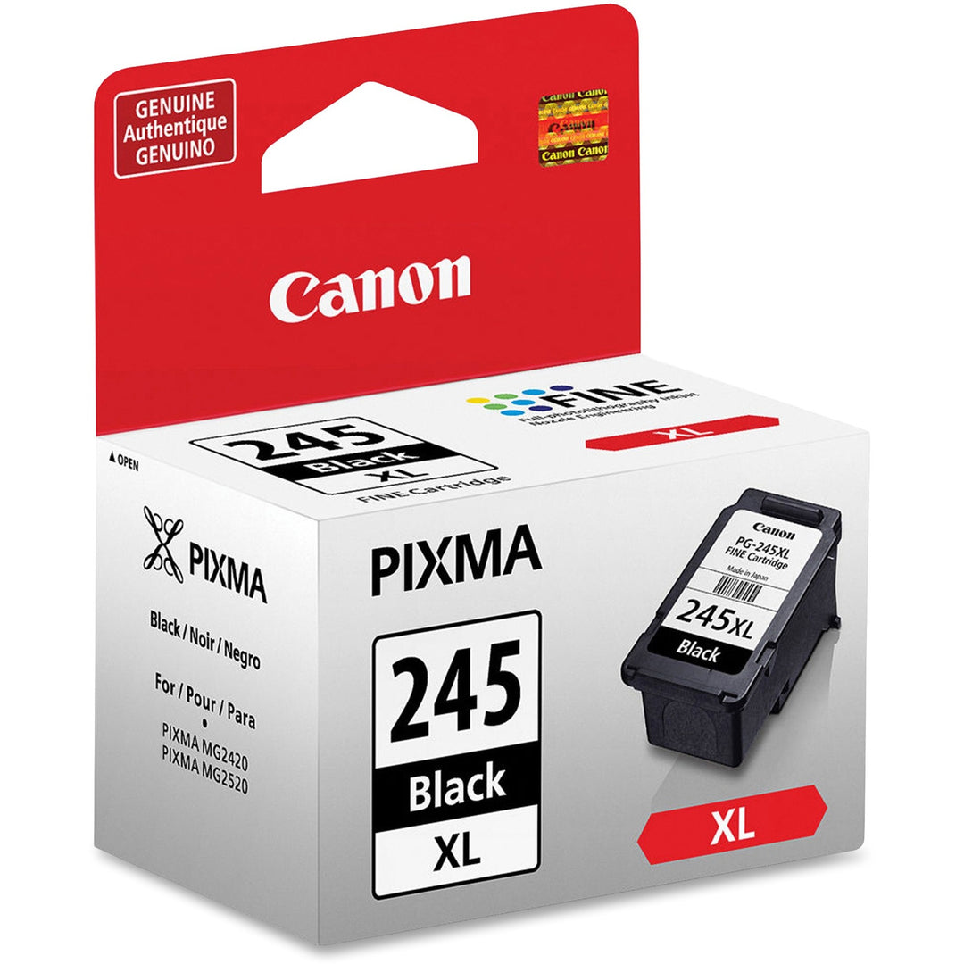 Image of Canon PG-245XL Pigment Black Ink Cartridge, Inkjet, High Yield, Black, 1 Each