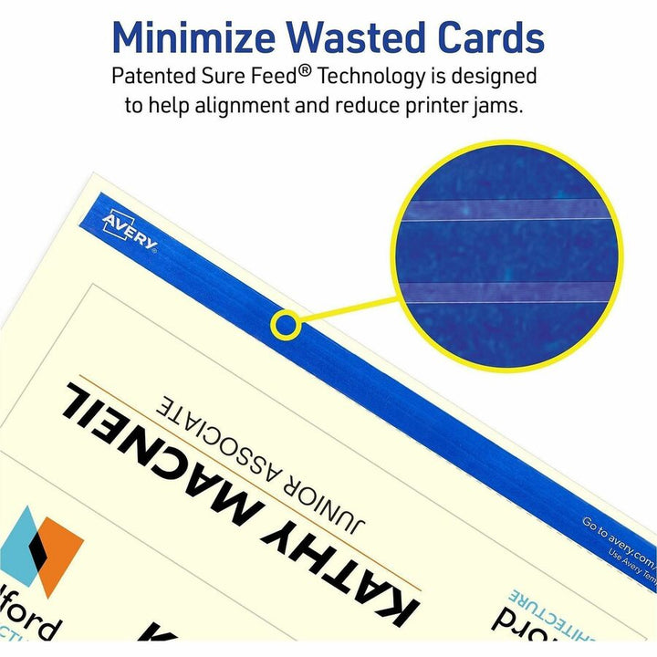 Image of Avery® Tent Cards, Embossed, 2-1/2"x8-1/2", 100/PK, Ivory