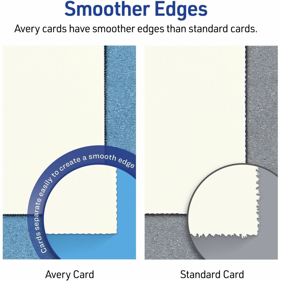 Image of Avery® Large Embossed Tent Card, Ivory, 11 x 3.5,, 1 Card/Sheet, 50 Sheets/Pack