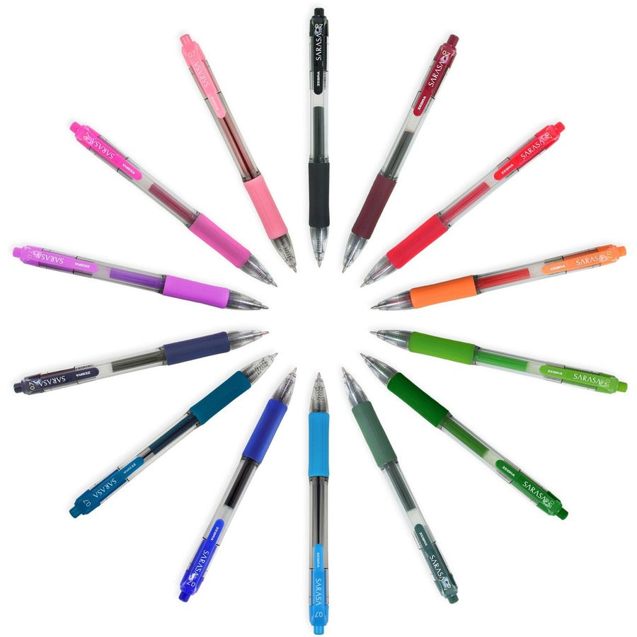 Image of Zebra 46824 SARASA dry X20 Retractable Gel Pen, 0.7 mm Medium Pen Point, Retractable, Blue Ink, Gel-based, Plastic Barrel, 14 / Pack