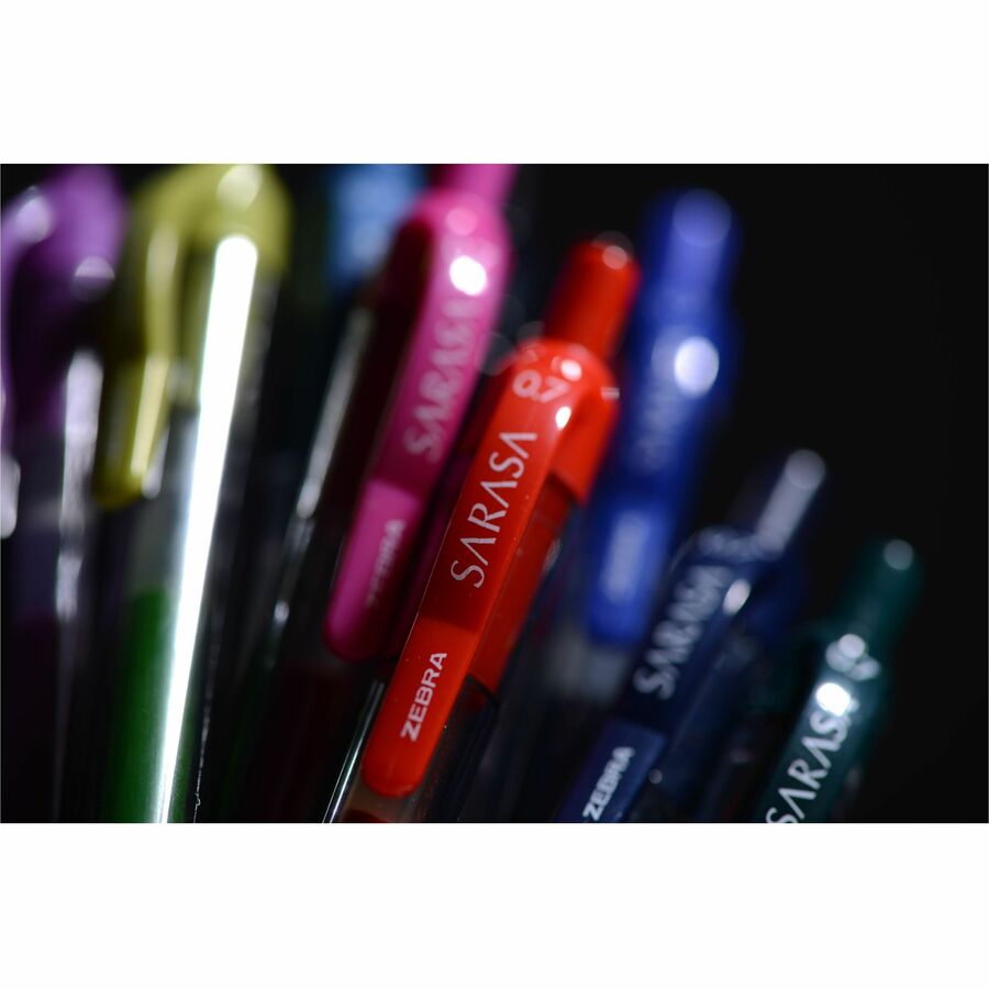 Image of Zebra 46824 SARASA dry X20 Retractable Gel Pen, 0.7 mm Medium Pen Point, Retractable, Blue Ink, Gel-based, Plastic Barrel, 14 / Pack