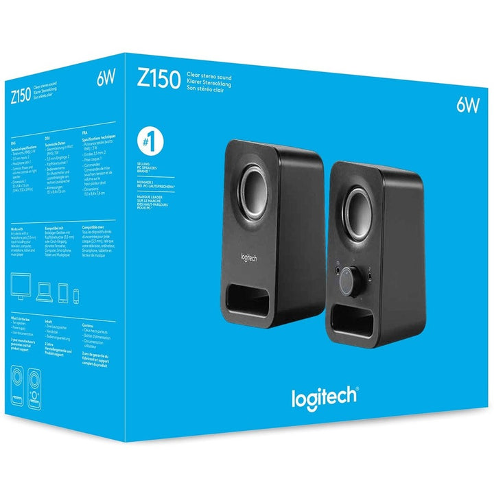 Image of Logitech® Z150 Multimedia Speakers, Black