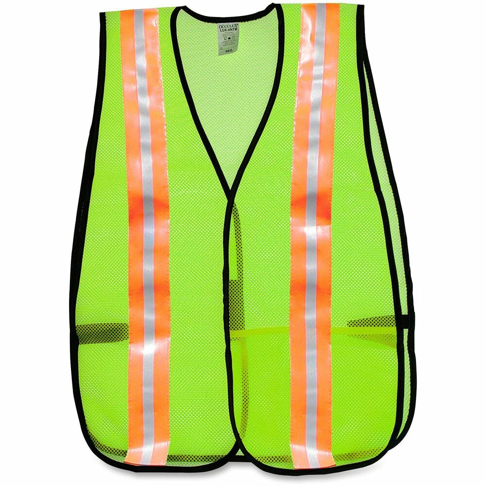 Image of MCR Safety General Purpose Vest, Mesh, Reflective Tape, Orange/SR