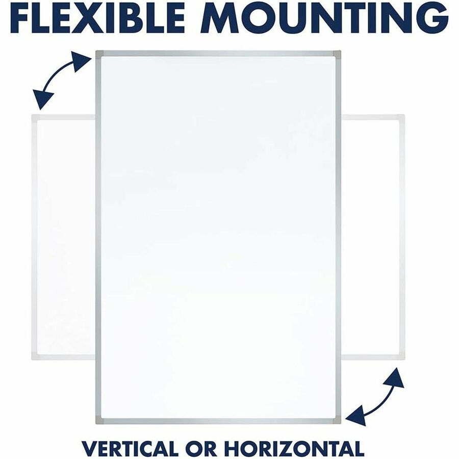 Image of Mead® Dry-Erase Board, 96-5/8"W x 5/8"D x 48-5/8"H, Aluminum Frame