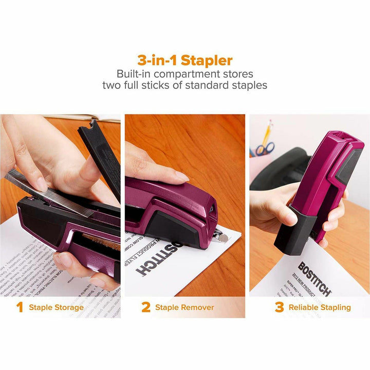 Image of Bostitch® Epic Stapler, 25-Sheet Capacity, Magenta