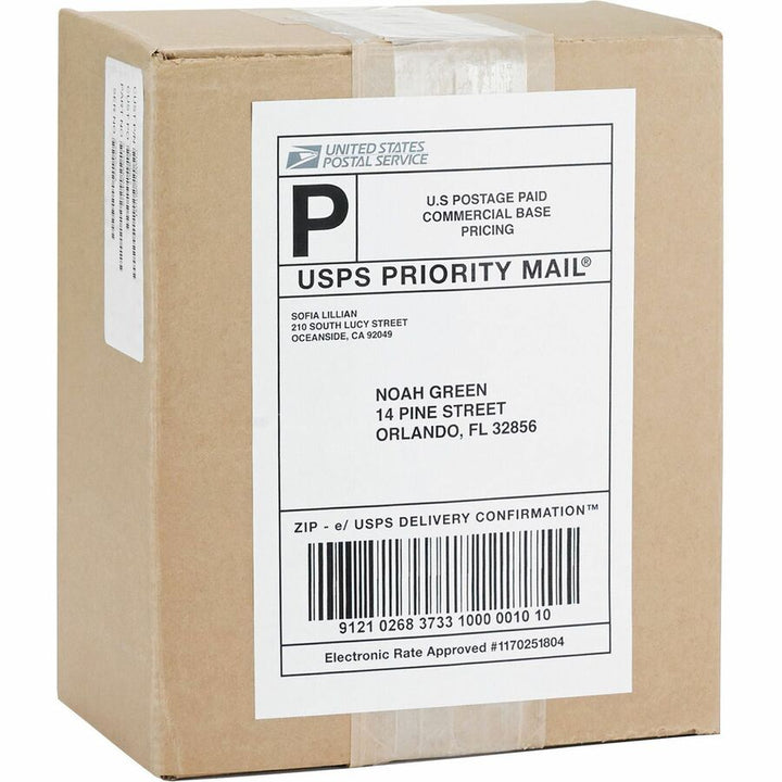 Image of Business Source Mailing Labels, Internet Shipping, 5-1/2"x8-1/2", 200/BX,WE