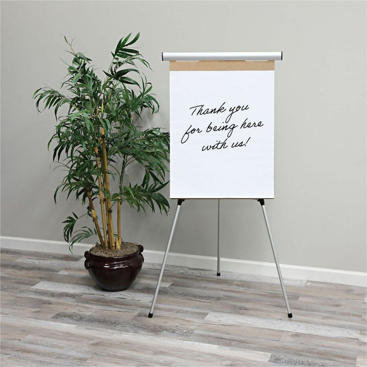 Image of MasterVision® Telescoping Tripod Display Easel, Adjusts 38" To 69" High, Metal, Silver