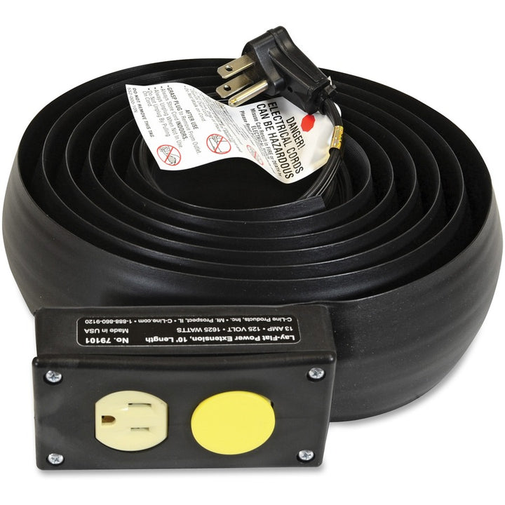 Image of C-Line® Power Extension/Cord Cover, 16 Gauge, 10 Ft, Black