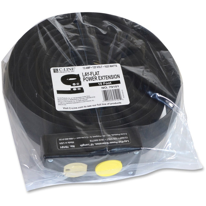Image of C-Line® Power Extension/Cord Cover, 16 Gauge, 10 Ft, Black