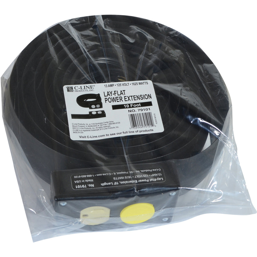 Image of C-Line® Power Extension/Cord Cover, 16 Gauge, 10 Ft, Black