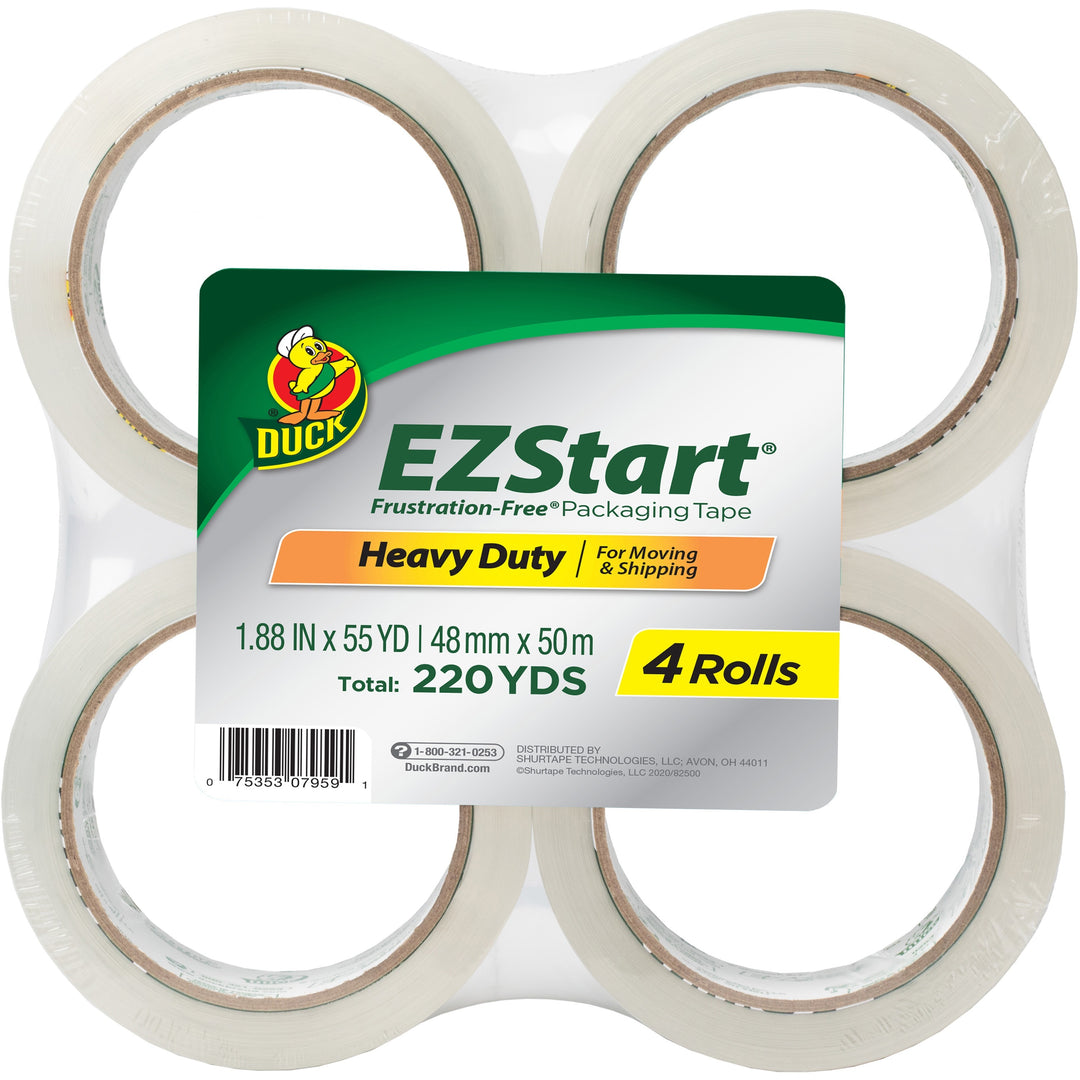 Image of Duck Brand 280068 EZ Start Crystal Clear Packaging Tape
