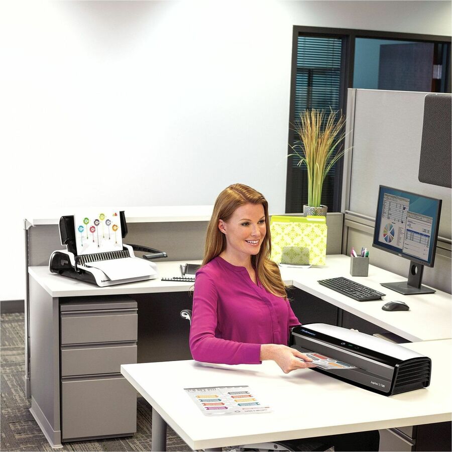 Image of Fellowes® Jupiter 2 125 Laminator, 6 Rollers, 12" Max Document Width, 10 mil Max Document Thickness