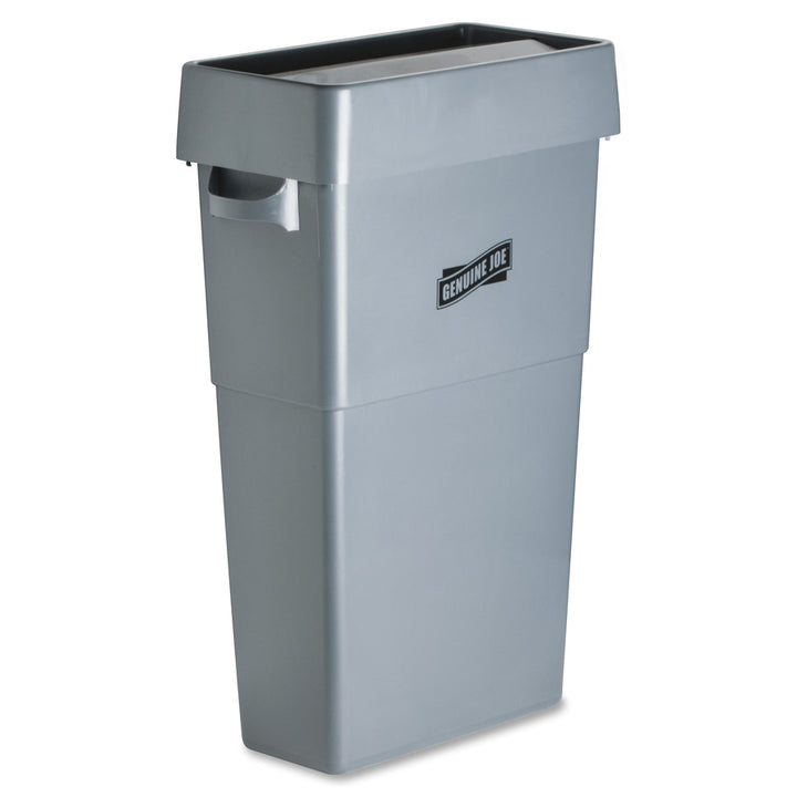 Image of Genuine Joe 02343 Space-Saving Container Swing Lid, Rectangular, Gray, 1 Each