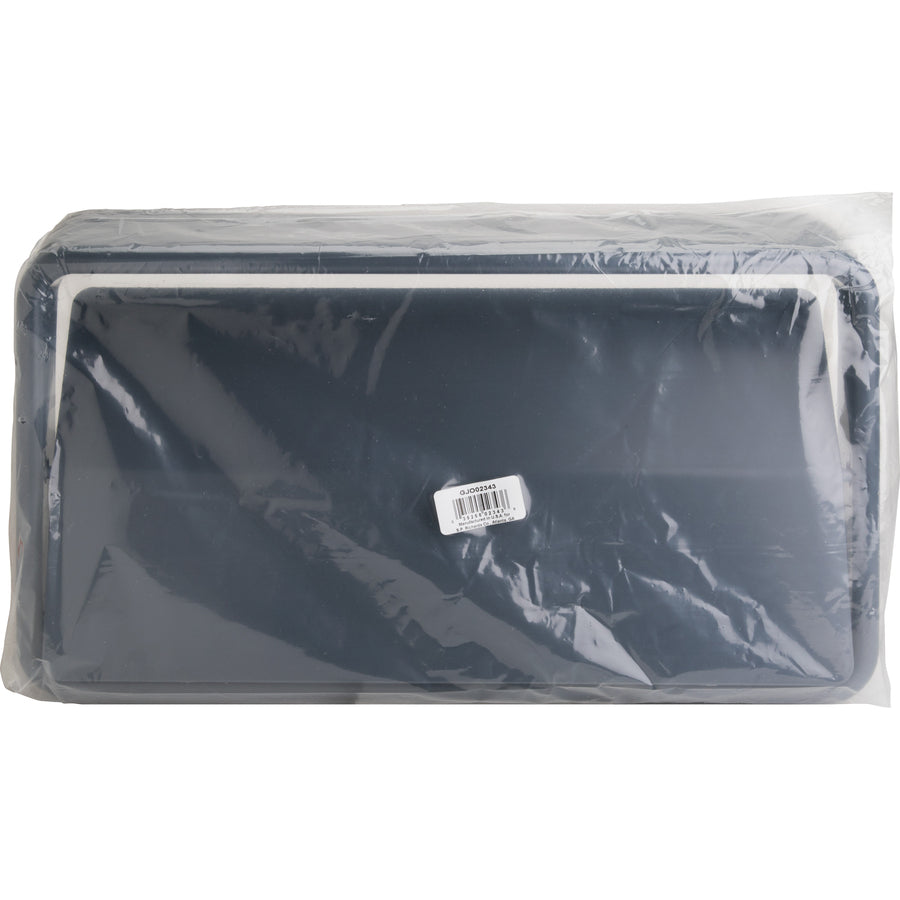 Image of Genuine Joe 02343 Space-Saving Container Swing Lid, Rectangular, Gray, 1 Each