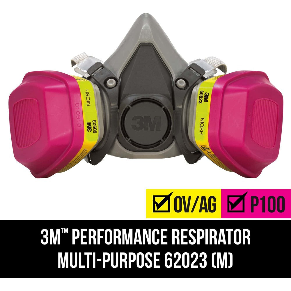 Image of 3M Multipurpose Respirator Mask, Drop-Down, Filtration, Gray