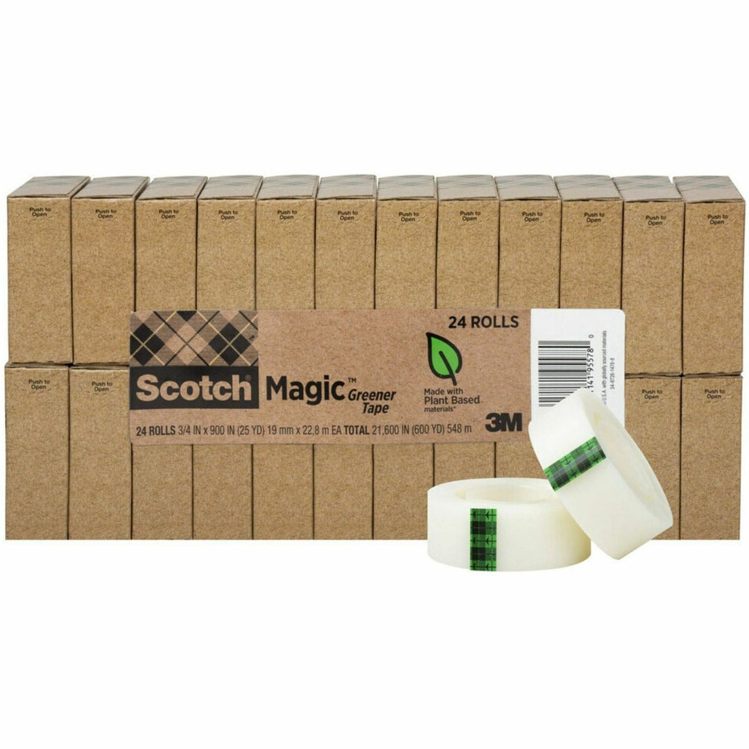 Image of Scotch® Magic Greener Tape, 1" Core, 0.75" X 75 Ft, Clear, 24/pack