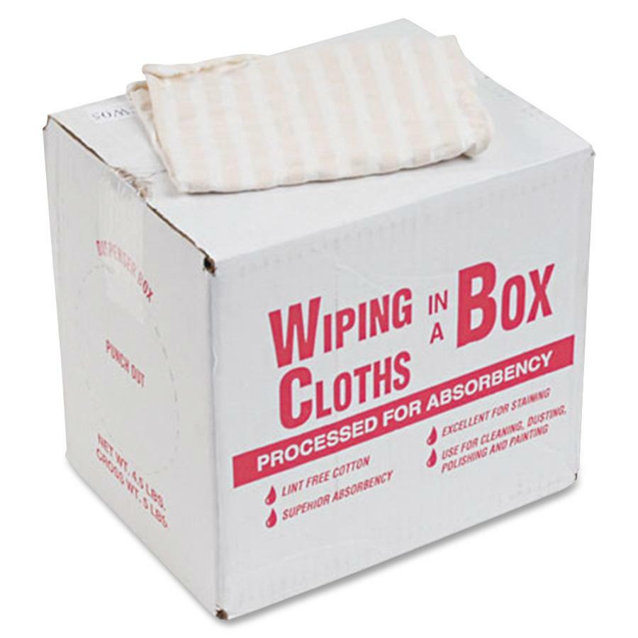 Image of Office Snax® Cotton Wiping Cloths, Assorted Sizes, 5 lb Box