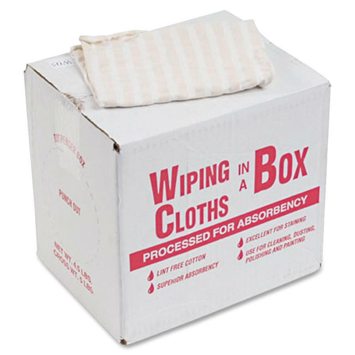 Image of Office Snax® Cotton Wiping Cloths, Assorted Sizes, 5 lb Box