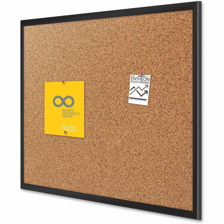 Image of Quartet® Cork Bulletin Board, 6'x4', Aluminum Frame/Black