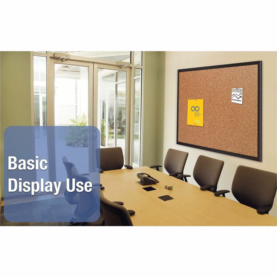Image of Quartet® Cork Bulletin Board, 6'x4', Aluminum Frame/Black
