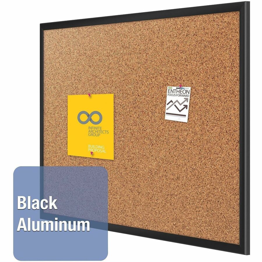 Image of Quartet® Cork Bulletin Board, 8'x4', Aluminum Frame/Black