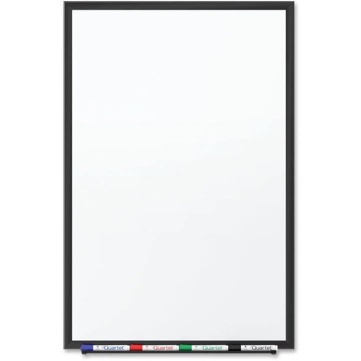 Image of Quartet® Classic Series Porcelain Magnetic Dry Erase Board, 96" x 48", White Surface, Black Aluminum Frame