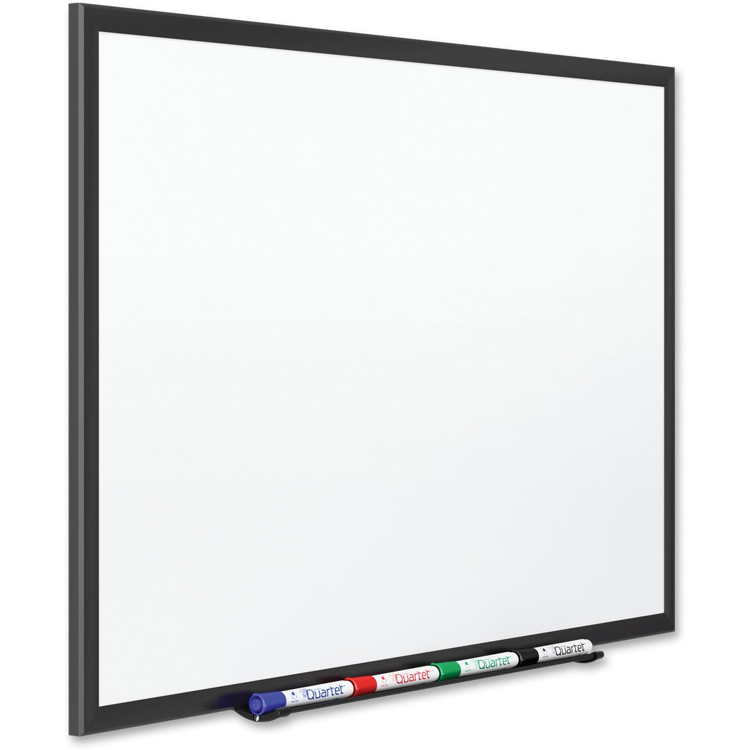 Image of Quartet® Classic Series Porcelain Magnetic Dry Erase Board, 96" x 48", White Surface, Black Aluminum Frame