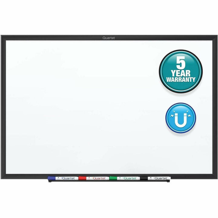 Image of Quartet® Classic Series Nano-Clean Dry Erase Board, 24" x 18", White Surface, Black Aluminum Frame