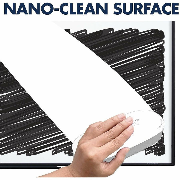 Image of Quartet® Classic Series Nano-Clean Dry Erase Board, 24" x 18", White Surface, Black Aluminum Frame