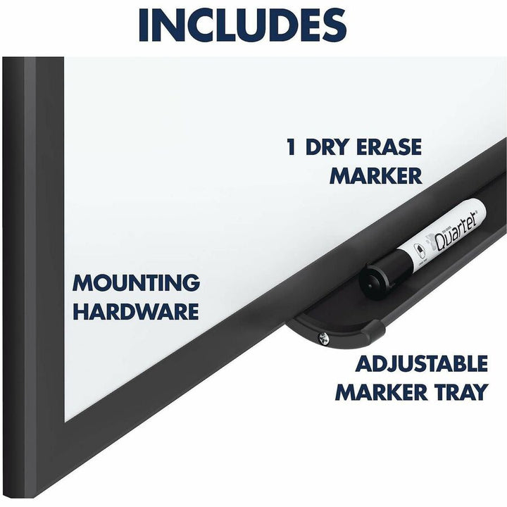 Image of Quartet® Classic Series Nano-Clean Dry Erase Board, 24" x 18", White Surface, Black Aluminum Frame