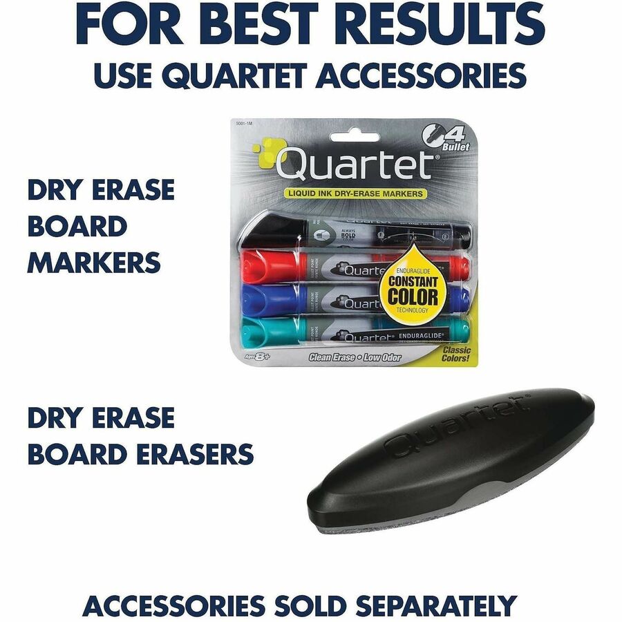 Image of Quartet® Classic Series Nano-Clean Dry Erase Board, 24" x 18", White Surface, Black Aluminum Frame