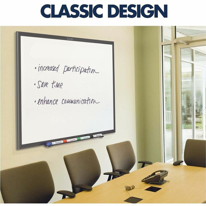 Image of Quartet® Magnetic Dry-Erase Board, 6'x4', Black Aluminum Frame