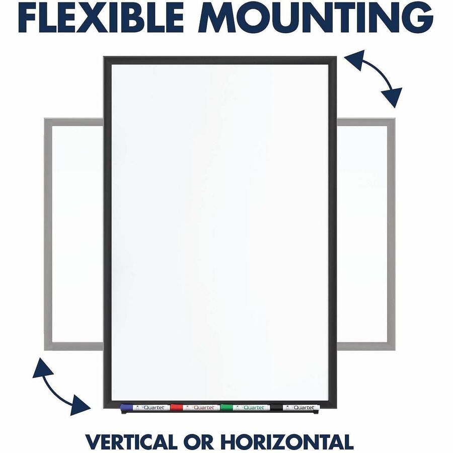 Image of Quartet® Magnetic Dry-Erase Board, 6'x4', Black Aluminum Frame