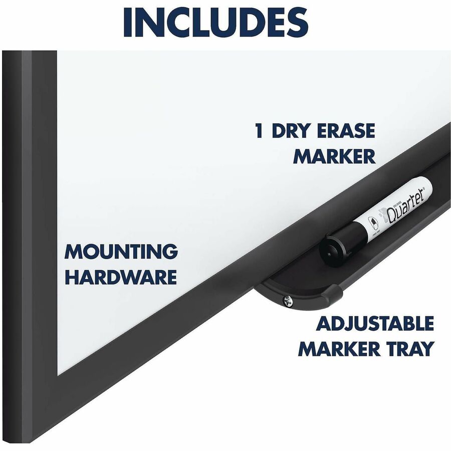 Image of Quartet® Magnetic Dry-Erase Board, 6'x4', Black Aluminum Frame