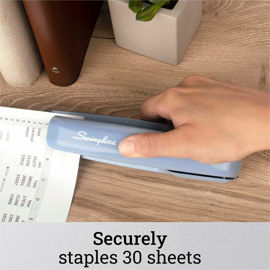 Image of Swingline® Stapler, 25 Sht Cap, Full-strip, 210 Staples, Blue